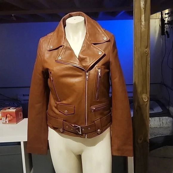 EACH X OTHER WOMEN'S LEATHER JACKET - Picture 1 of 8